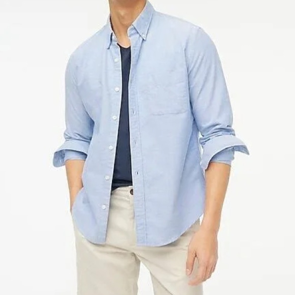 J. Crew Blue Casual Button Down Shirt Light Fabric Versatile Fit